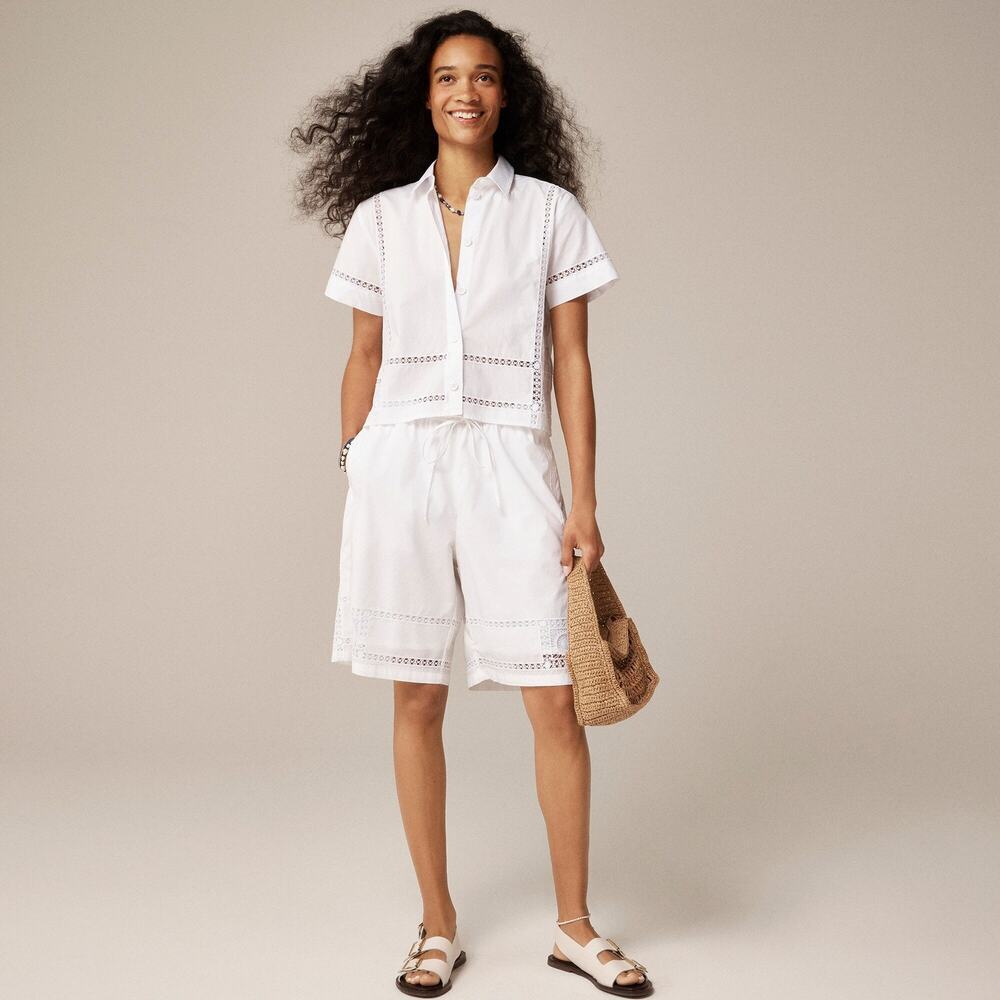 J. Crew Soleil eyelet-trim short - Size XXS
